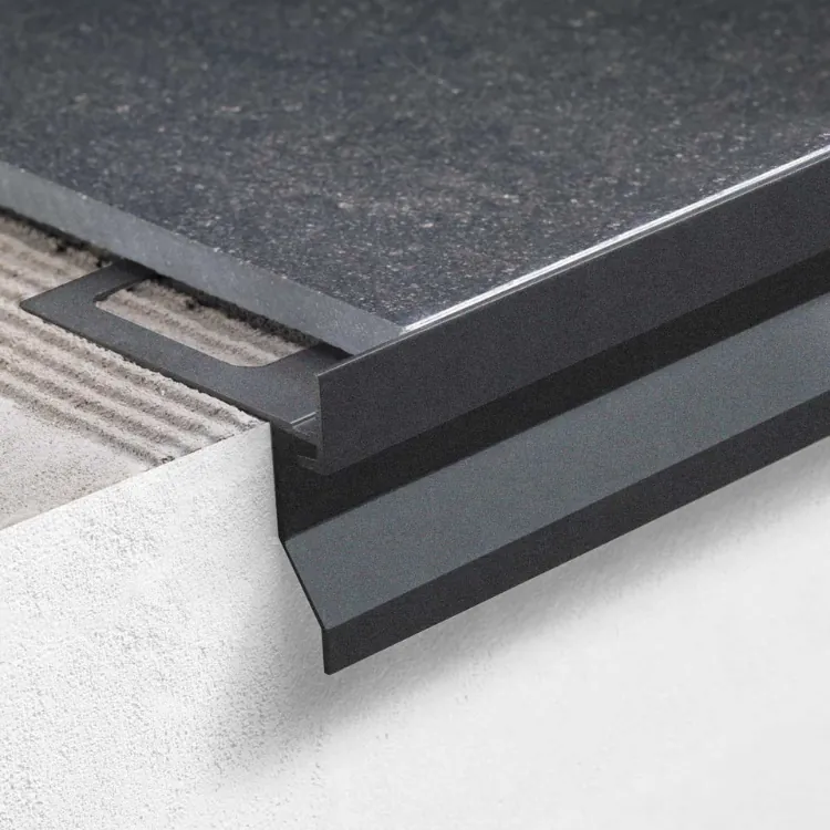Case Aluminum Balcony Tile Trim Profiles 1.2mm Custom Finish 004