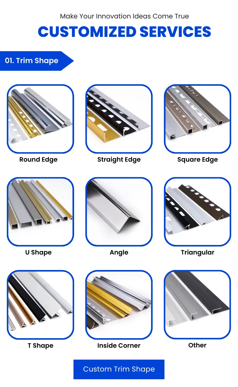Case Aluminum Extrusion Profiles for Tile Trim 1.2mm Thickness 002 1