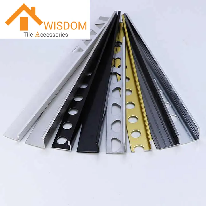 Case Aluminum Straight Edge Tile Trim with Colored Finish 001