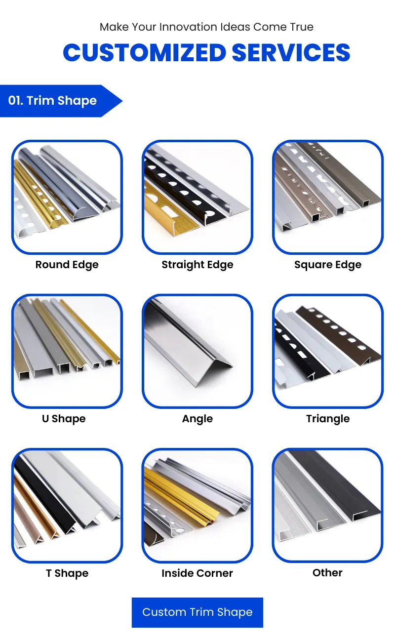 Case Aluminum Strips for Wall Corner Guards 1.2mm Thickness 001