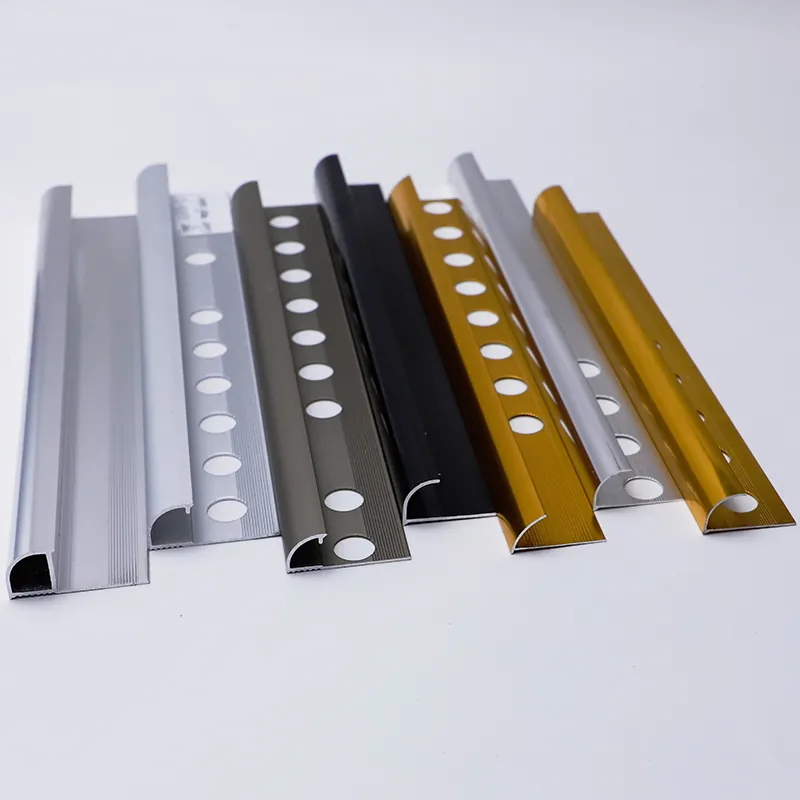 Case Gold Aluminum Round Edge Tile Trim Profile for Ceramic Applications 001