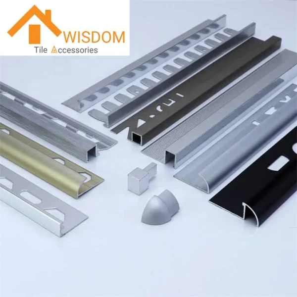 Extruded Aluminum Tile Trim Profile for Corner Applications