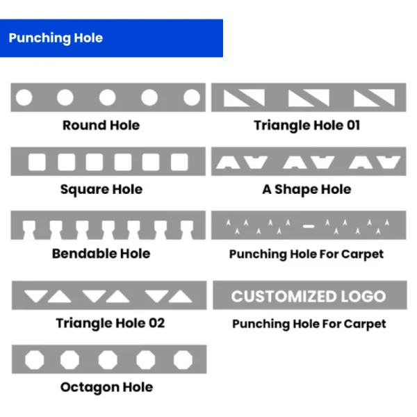 Gold Aluminum Edge Strips for Metal Inlay 1.2mm Thickness