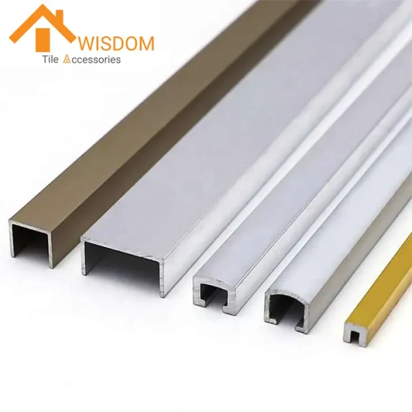 Gold Aluminum Edge Strips for Metal Inlay 1.2mm Thickness