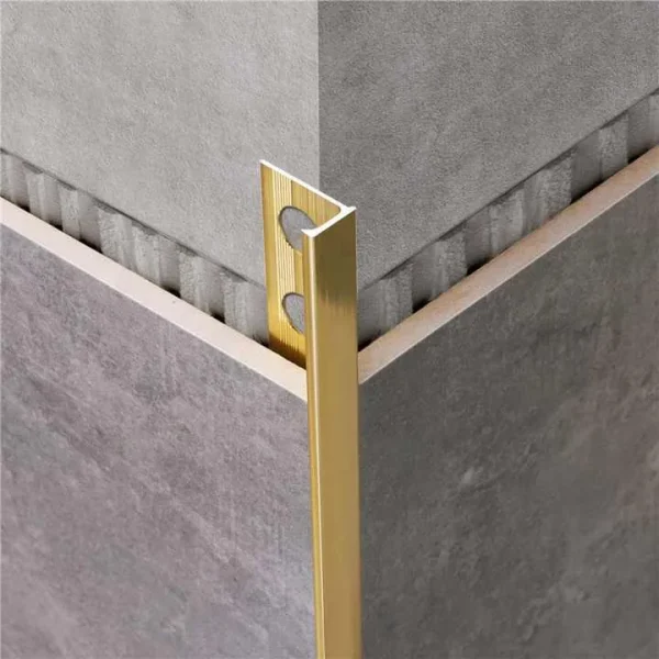 Gold Aluminum Tile Trim Strips 1.2mm Thickness for Decorative Applications