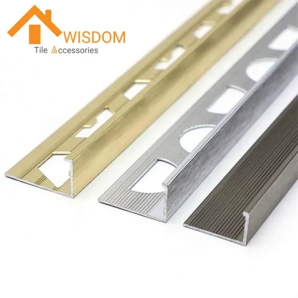 L-Shape Aluminum Tile Trim for Ceramic Edge Protection 1.2mm