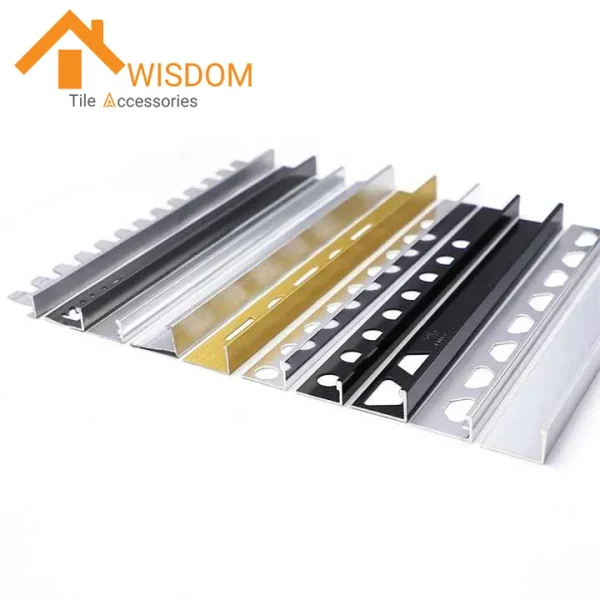 L-Shape Aluminum Tile Trim for Ceramic Edge Protection 1.2mm