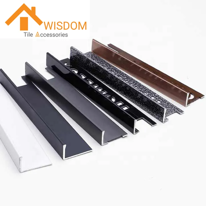 L-Shaped Aluminum Tile Corner Trim for Marble Custom Colors