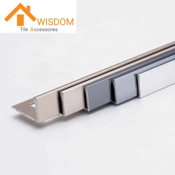 L-Shaped Aluminum Tile Corner Trim for Marble Custom Colors