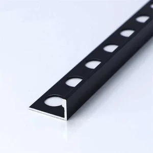 L-Shaped Black Aluminum Straight Edge Tile Trim 1.2mm