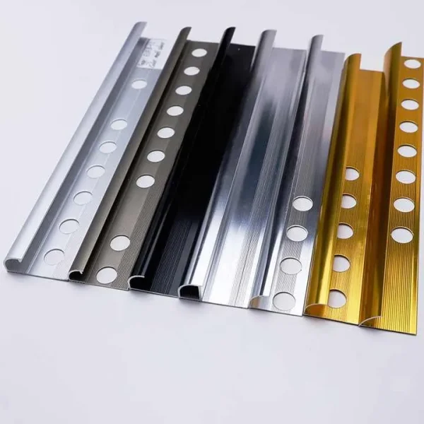 Round Edge Aluminum Tile Trim 1.2mm Silver Finish