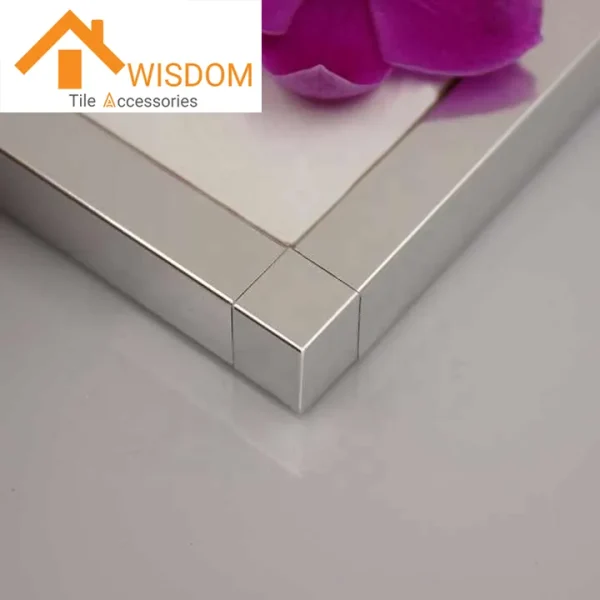 Silver Aluminum Tile Edge Trim for Protective Corners