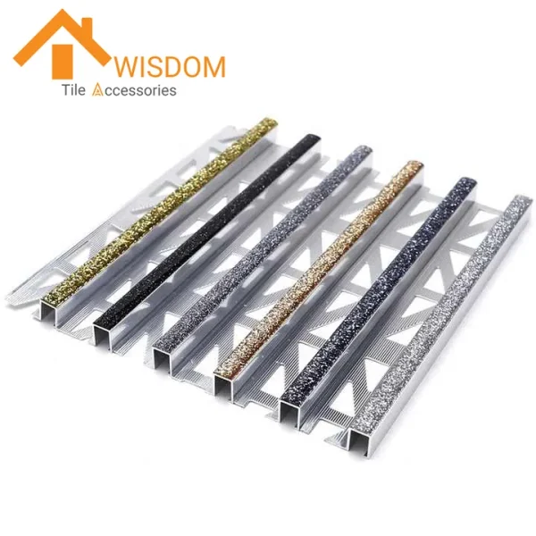 Square Shape Aluminum Tile Trim Profile for Edge Decoration