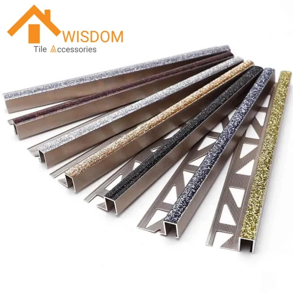 Square Shape Aluminum Tile Trim Profile for Edge Decoration