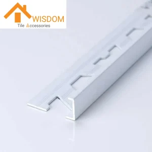 White Aluminum L-Shape Tile Trim 1.2mm Thickness