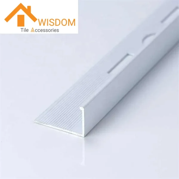 White Aluminum L-Shape Tile Trim 1.2mm Thickness