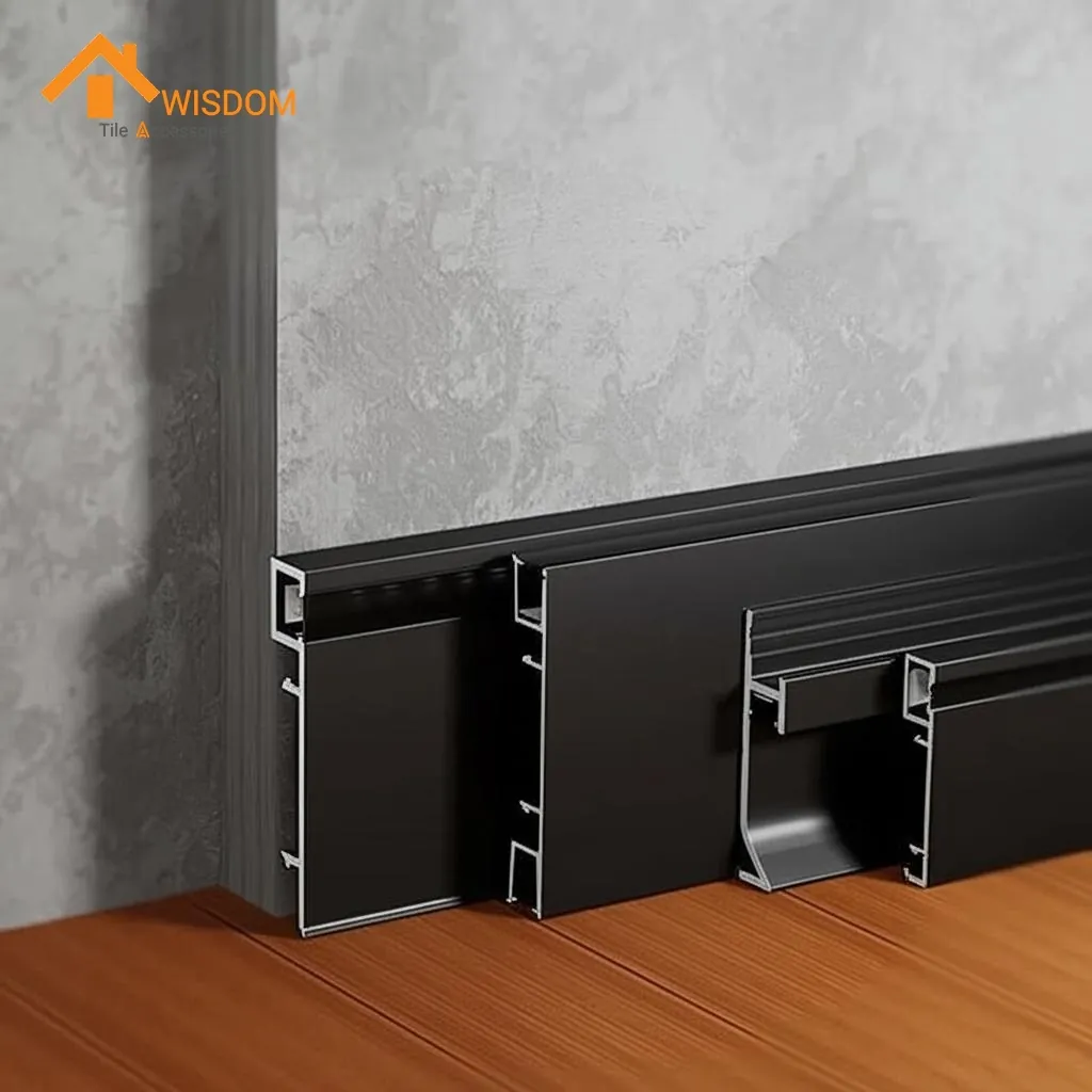 12cm Aluminum Alloy LED Floor Skirting Board with Edge Trim 3 12cm Aluminum Alloy LED Floor Skirting Board with Edge Trim