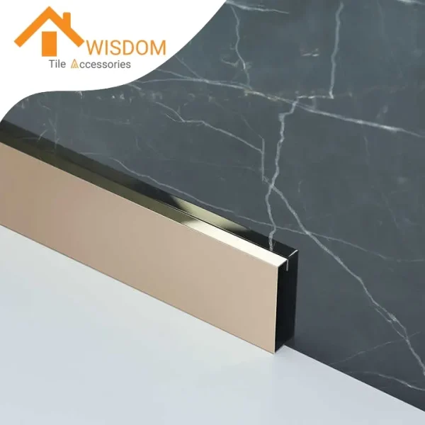 304/316 Stainless Steel Skirting Profiles for Wall Foot Decoration