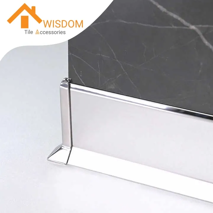 304 Stainless Steel Skirting Profiles for Tile Trim 2.5M Length 5 304 Stainless Steel Skirting Profiles for Tile Trim 2.5M Length