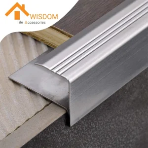 304 Stainless Steel Stair Nosing 1.2mm Thickness Non-Slip Edge Trim