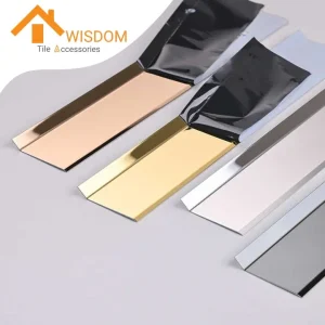 304 Stainless Steel Tile Trim Skirting Profiles 0.8mm Thickness