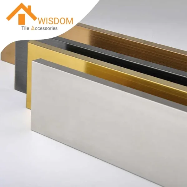 304 Stainless Steel Tile Trim Skirting Profiles for Floor Decoration