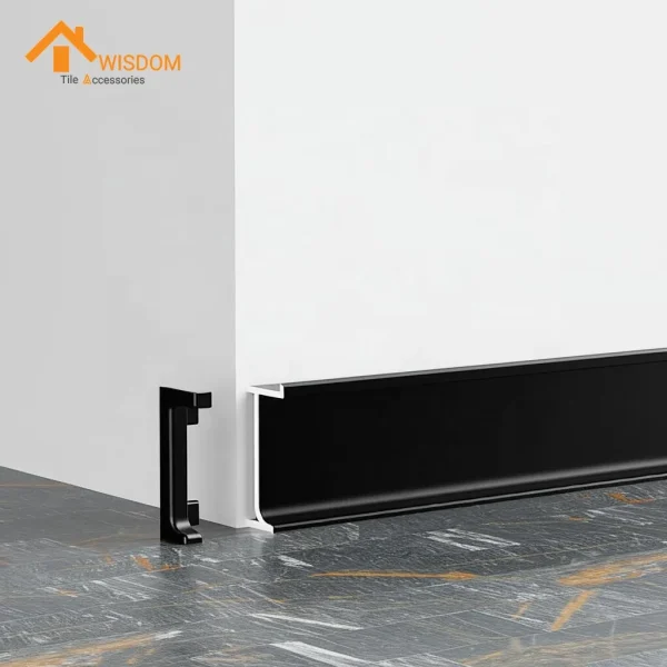 40mm to 100mm Aluminum Skirting Board for Outdoor Floor Applications