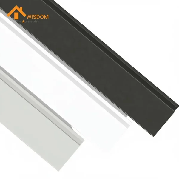 6063 T5 Aluminum Extrusion Profile Brushed Black Skirting Board