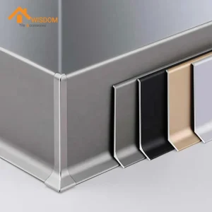 80mm Black Aluminum Skirting Board Profile for Wall and Corner Protection