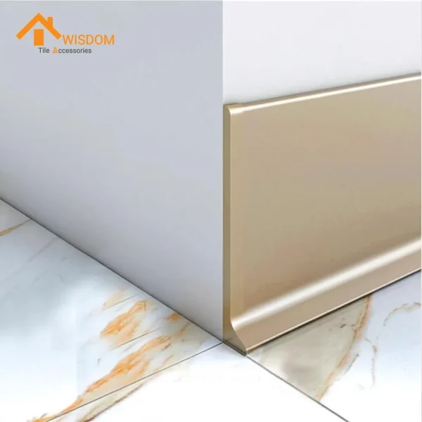 80mm Black Aluminum Skirting Board Profile for Wall and Corner Protection
