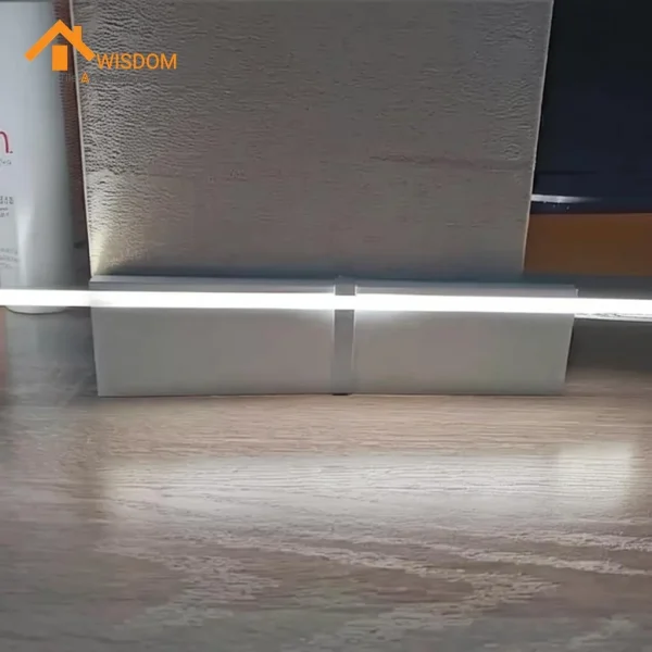 Aluminum Alloy LED Skirting Board for Flooring with Integrated Lighting