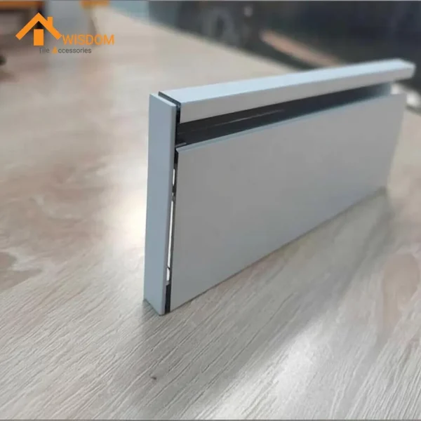 Aluminum Alloy LED Skirting Board for Flooring with Integrated Lighting
