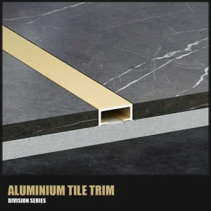 Aluminum Alloy Tile Floor Transition Strip 1.2mm Thickness