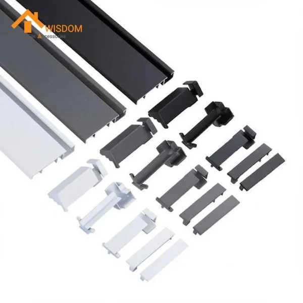 Aluminum Alloy Wood Grain Brushed LED Skirting Board 3D Design