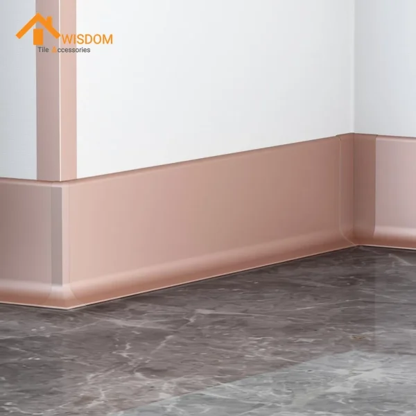 Aluminum Floor Edge Protector Skirting 1.2mm Thickness Wall Cover