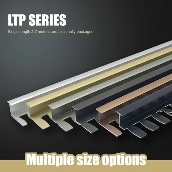 Aluminum Folding Strip Arc Tile Trim for Wood Floor Closure 1.3mm