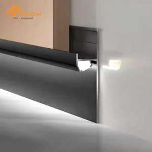 Aluminum LED Channel Skirting Baseboard for Corridor Wall Applications