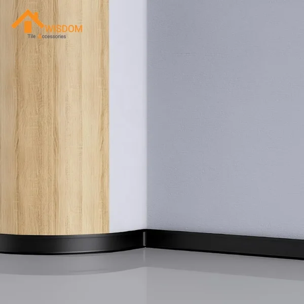 Aluminum LED Floor Skirting Board with Wall Baseboard 1.2mm Thickness