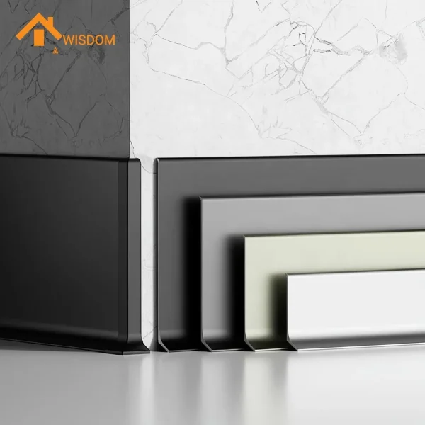 Aluminum LED Floor Skirting Board with Wall Baseboard 1.2mm Thickness