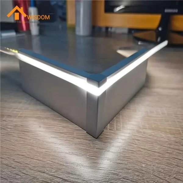 Aluminum LED Skirting Baseboard for Kitchen with Wire Drawing Finish