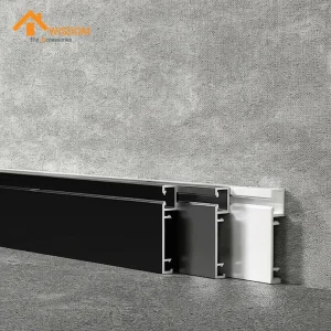 Aluminum LED Skirting Baseboard with Integrated Lighting Strip