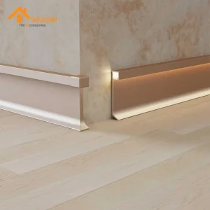 Aluminum LED Skirting Board with Integrated Light for Flooring