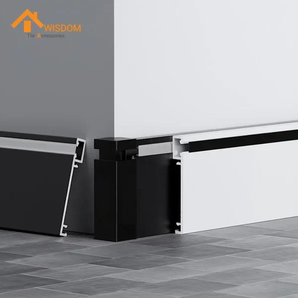 Aluminum LED Skirting Light Profile with Waterproof Metal Trim