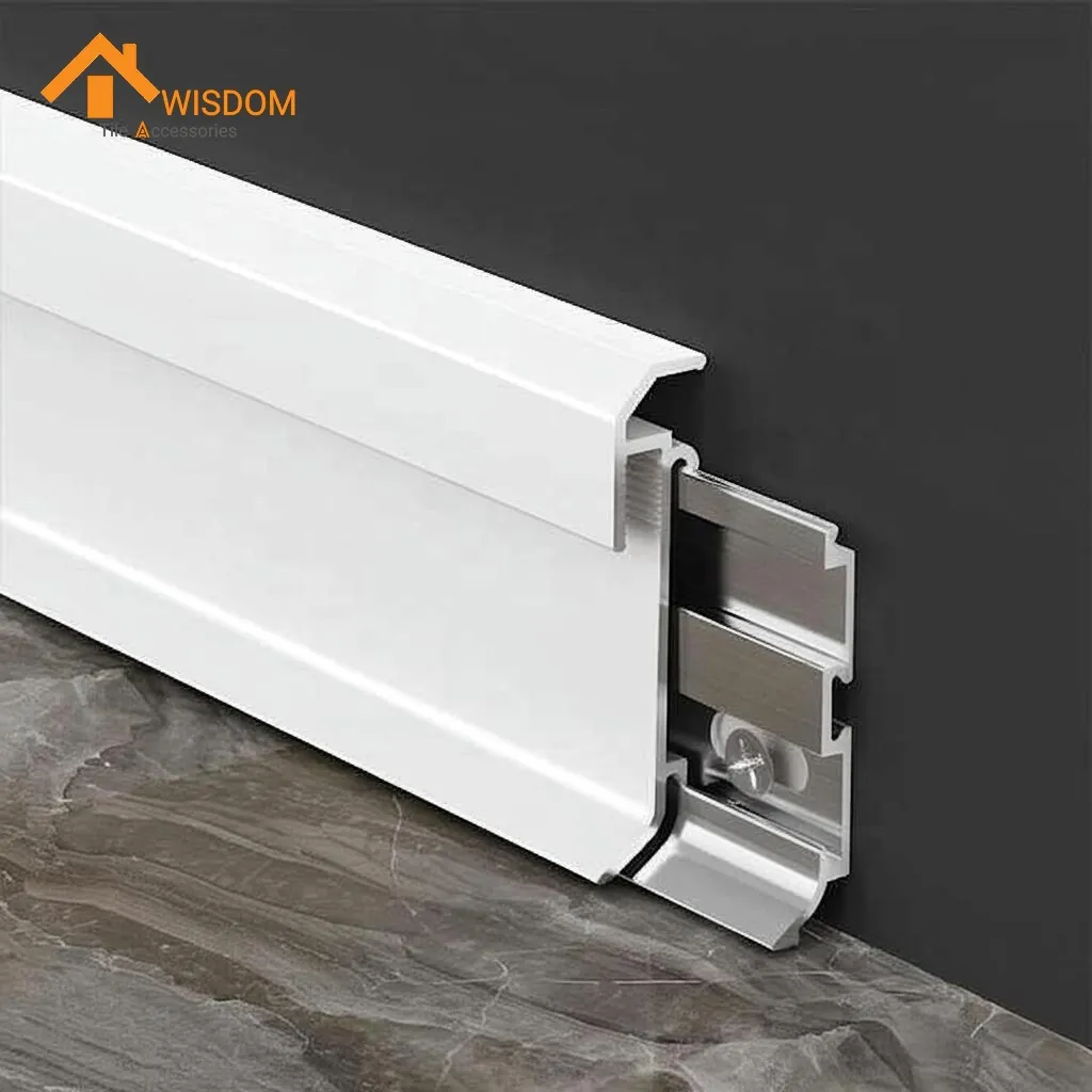 Aluminum LED Strip Skirting Panel for Corridors, Custom Sizes 2 Aluminum LED Strip Skirting Panel for Corridors, Custom Sizes
