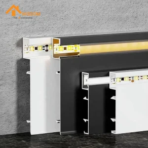 Aluminum LED Strip Skirting for Decorative Baseboard Applications