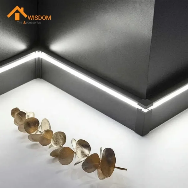 Aluminum LED Strip Skirting for Decorative Baseboard Applications