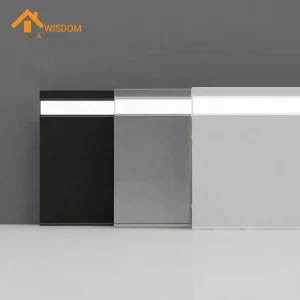 Aluminum Linear Recessed Skirting Board for Cabinets 1.2mm Thickness