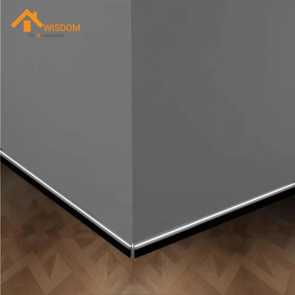 Aluminum Linear Recessed Skirting Board for Cabinets 1.2mm Thickness