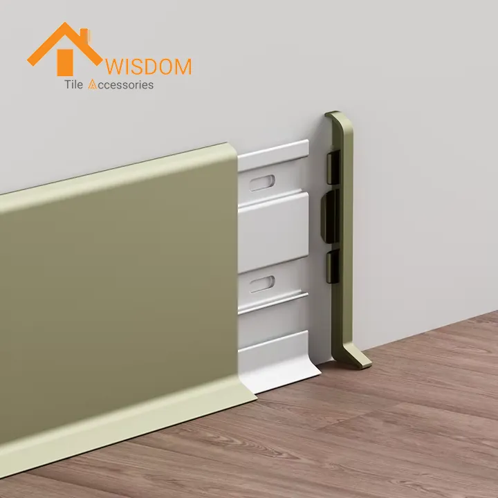 Aluminum Skirting Baseboard Metal Corner Tile Edging Trim 1.2mm