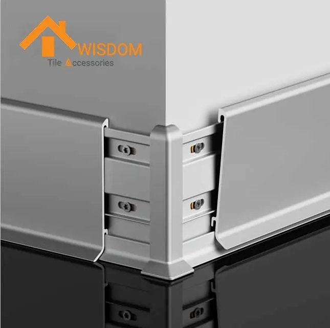 Aluminum Skirting Baseboard Metal Corner Tile Edging Trim 1.2mm